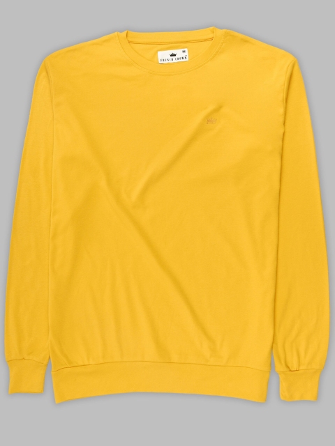 

FRENCH CROWN Men Yellow Applique T-shirt