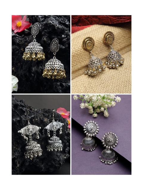 

NEUDIS Multicoloured Contemporary Jhumkas Earrings, Multi
