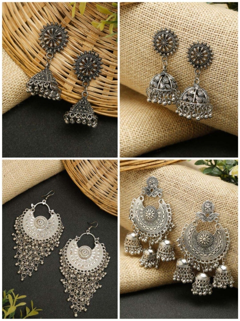 

NEUDIS Multicoloured Contemporary Jhumkas Earrings, Multi