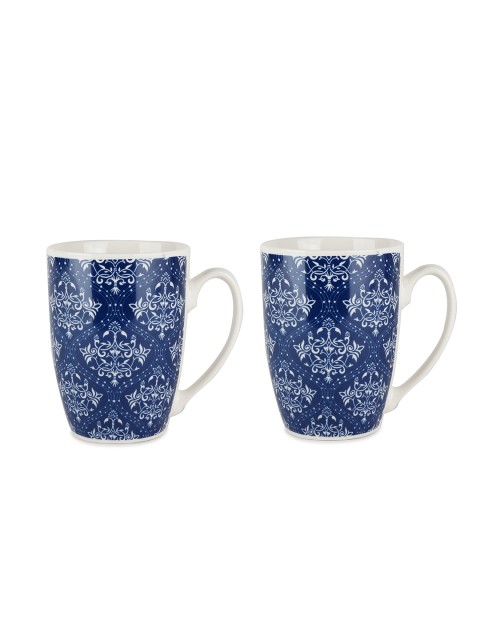 

ZEVORA White & Blue Handcrafted Printed Ceramic Glossy Mugs Set of Cups and Mugs