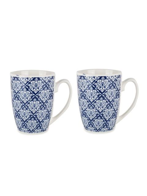 

ZEVORA Blue & White Handcrafted Printed Ceramic Glossy Mugs Set of Cups and Mugs