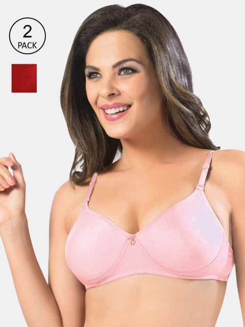

Sonari Pink & Red double layered women's Bra