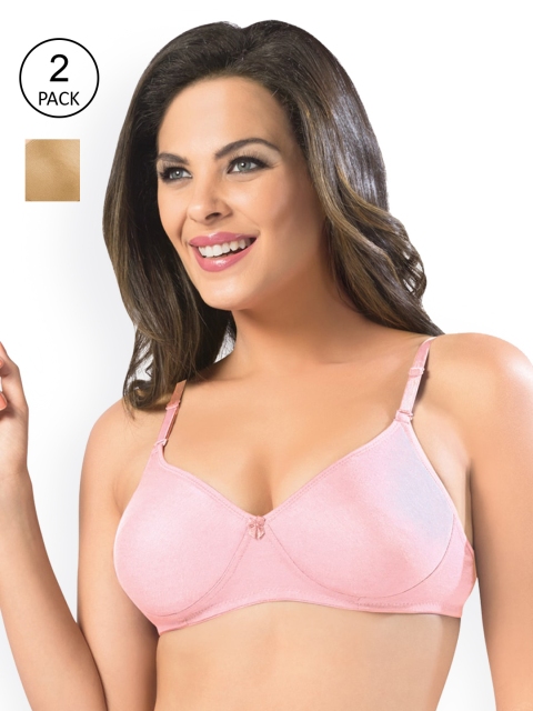 

Sonari Women Nude & Pink double layered Multi Bra