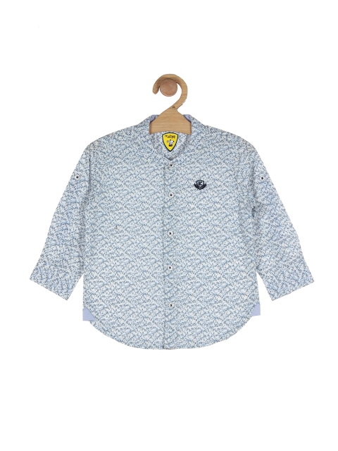 

Lil Lollipop Boys Blue Printed Casual Shirt