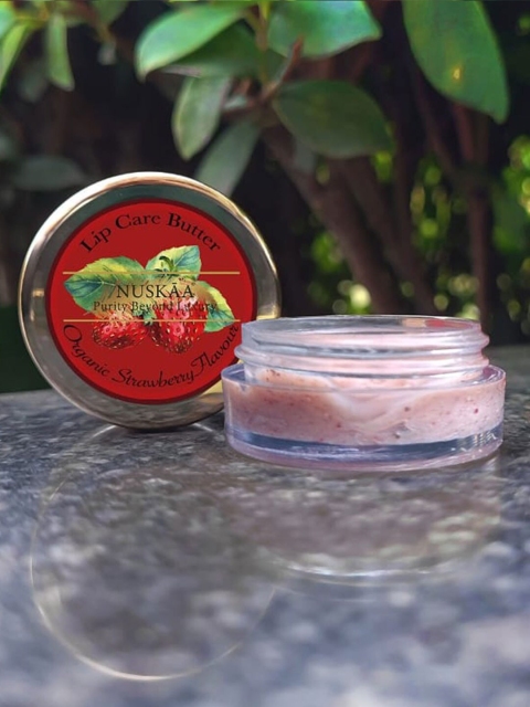 

NUSKAA 100% Pure & Natural Strawberry Lip Balm With Real Strawberry Pulp, Gold