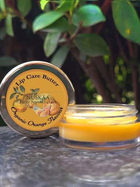 

NUSKAA 100% Pure & Natural Orange Lip Balm With Real Orange Pulp & Peel, Gold