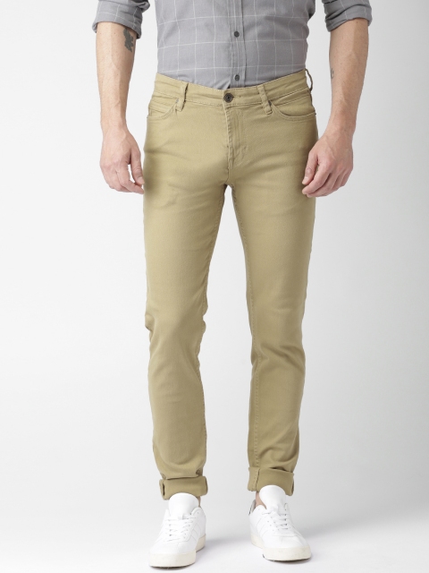 

Celio Men Khaki Solid Skinny Fit Regular Trousers