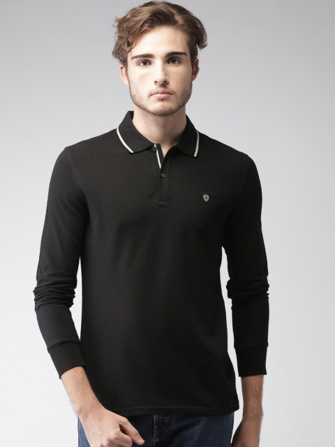 

Celio Men Black Solid Polo Collar T-shirt