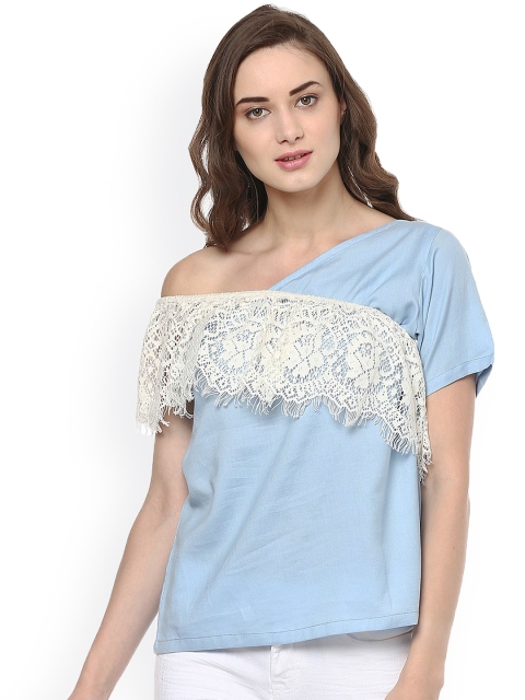 

Zima Leto Women Blue Solid Top