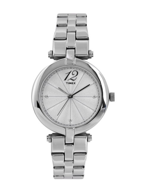 

Timex Women White Textured Analogue Watch TW000Z202