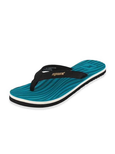 

Sparx Women Blue & Black Printed Thong Flip-Flops