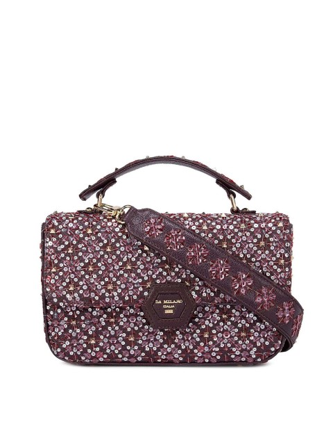 

Da Milano Burgundy Leather Bucket Handheld Bag