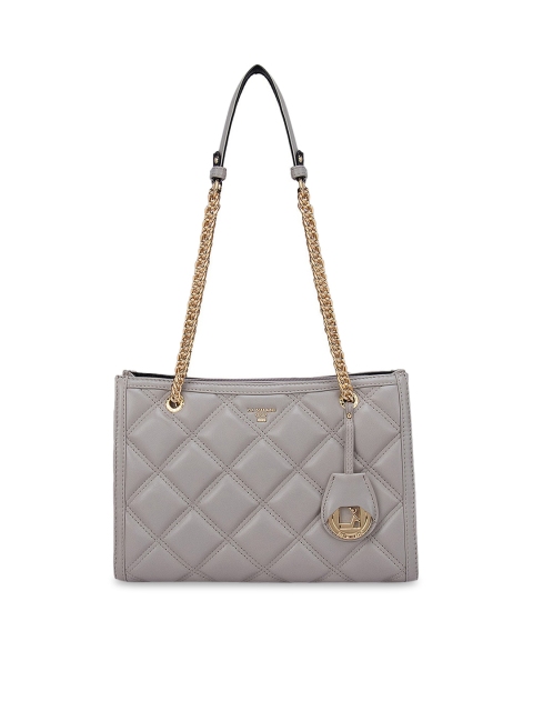 

Da Milano Beige Leather Bucket Shoulder Bag with Quilted