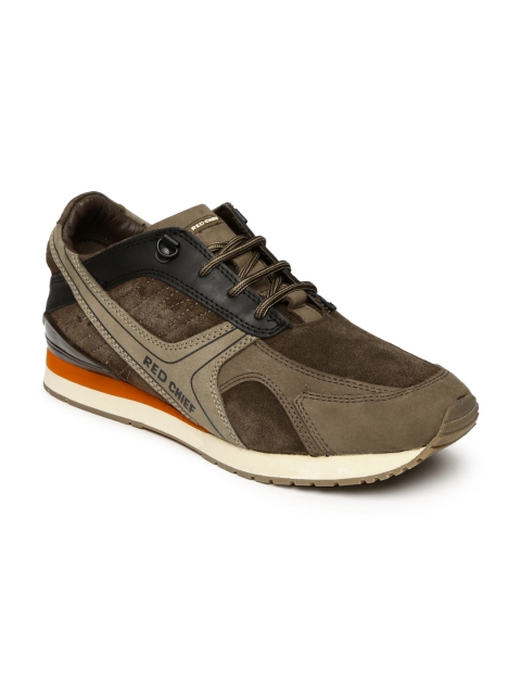 

Red Chief Men Brown Leather Sneakers