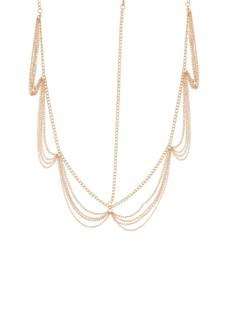 

FemNmas Gold-Plated Gold-Toned Head Jewellery