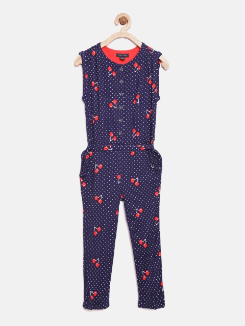 

Tommy Hilfiger Girls Navy Dot Print Jumpsuit, Navy blue