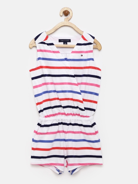 

Tommy Hilfiger Girls White Striped Playsuit