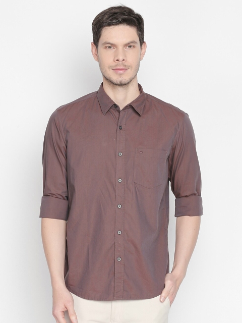 

Basics Men Brown Slim Fit Casual Shirt