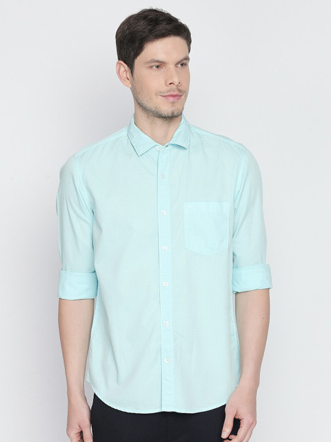 

Basics Men Blue Slim Fit Casual Shirt