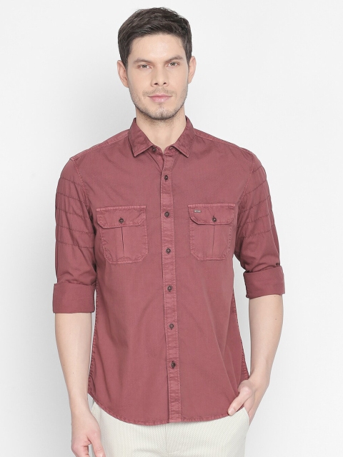 

Basics Men Maroon Slim Fit Casual Shirt