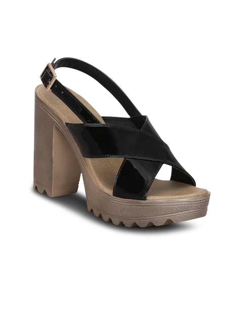 

Get Glamr Women Black Solid Block Heels