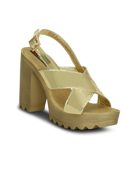

Get Glamr Women Gold-Toned Solid Platforms