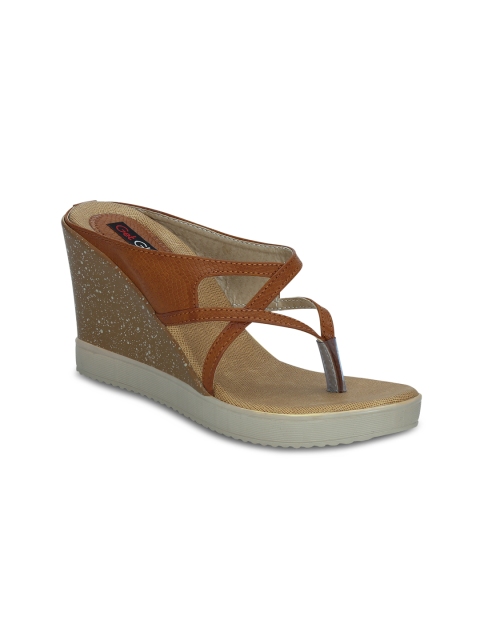 

Get Glamr Women Tan Brown Solid Wedges