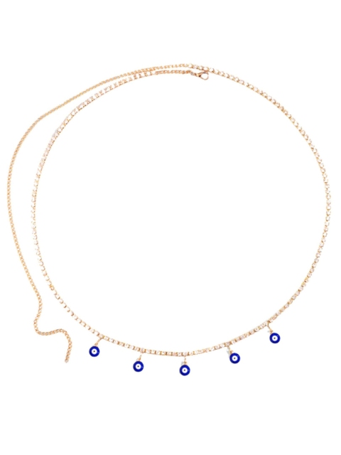 

FemNmas Gold-Toned & Blue Gold-Plated Chain