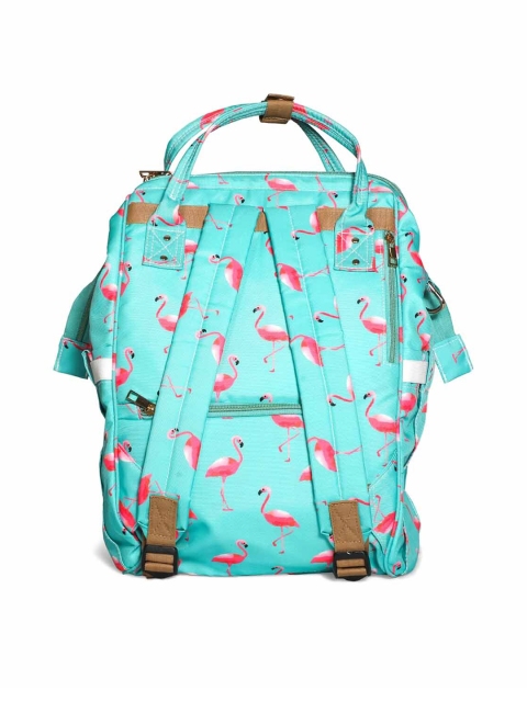 

haus & kinder Turquoise Blue Flamingo Printed Diaper Backpack