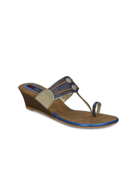 

Get Glamr Women Blue Woven Design Wedges