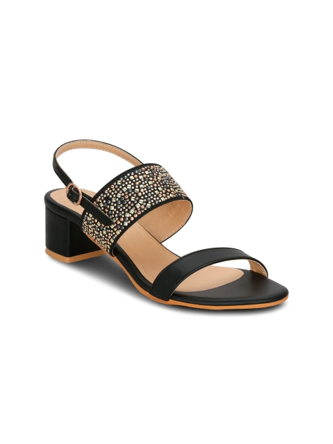 

Get Glamr Women Black Solid Embellished Heels