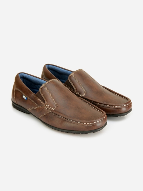

ID Men Brown Solid Loafers