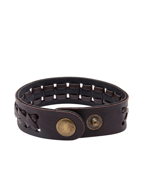 

bodha Men Brown Leather Wraparound Bracelet