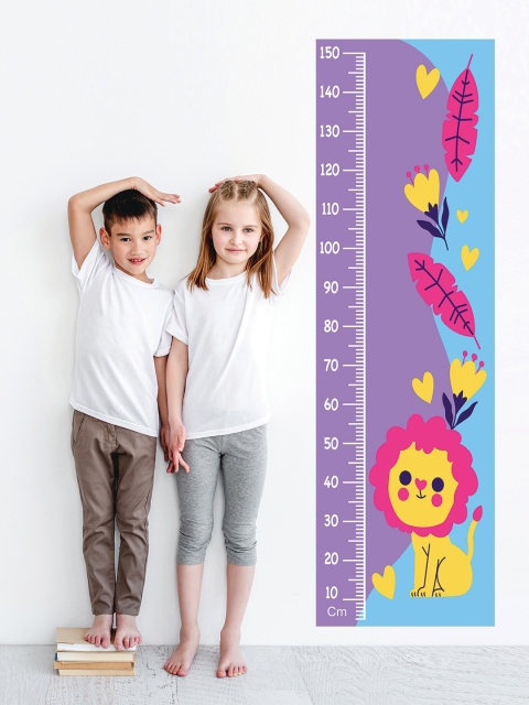 

WENS Multicoloured Baby Lion Height Chart Wall Decal, Multi