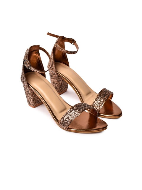 

H3F Copper-Toned Party Block Heels
