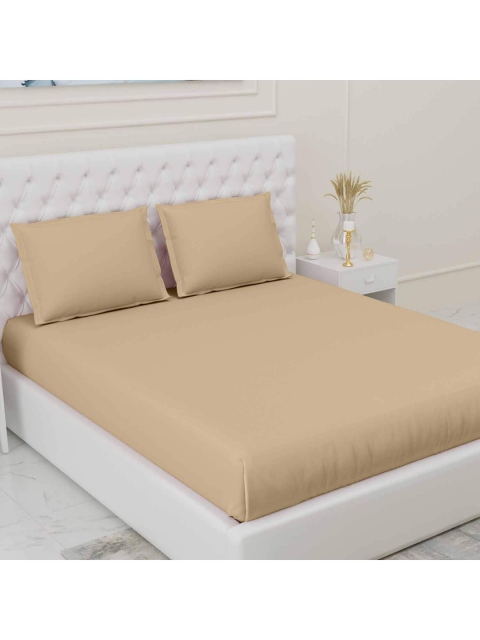 

haus & kinder Beige 300 TC King Bedsheet with 2 Pillow Covers