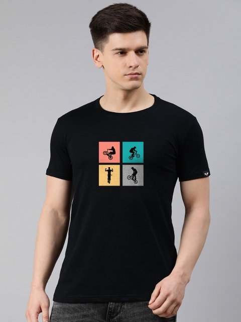 

UNSULLY Men Black & xiketic Typography Printed T-shirt