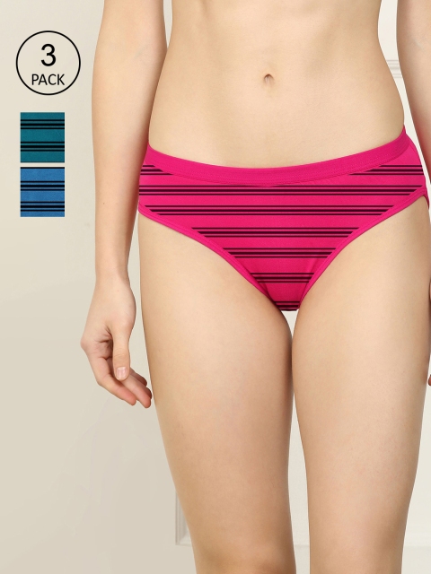 

AROUSY Pack of 3 Striped Briefs, Multi