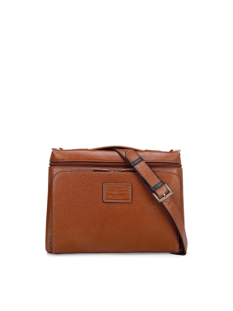 

Da Milano Men Brown Leather Laptop Bag