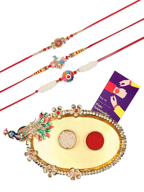 

AccessHer Red Rakhi Gift Set