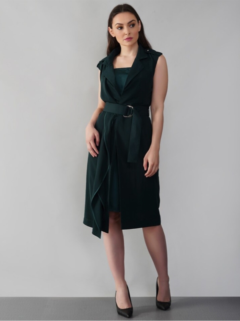 

Harold Meagan Green Georgette Formal Midi Dress