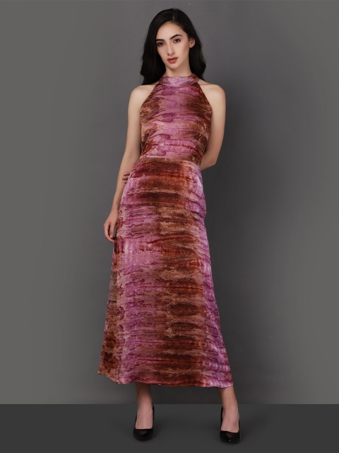 

Harold Meagan Textured Satin Maxi Dress, Pink