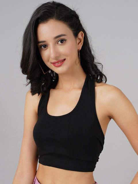 

DressBerry Black Tank Crop Top