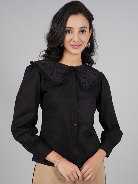 

DressBerry Women Black Regular Fit Original Casual Shirt
