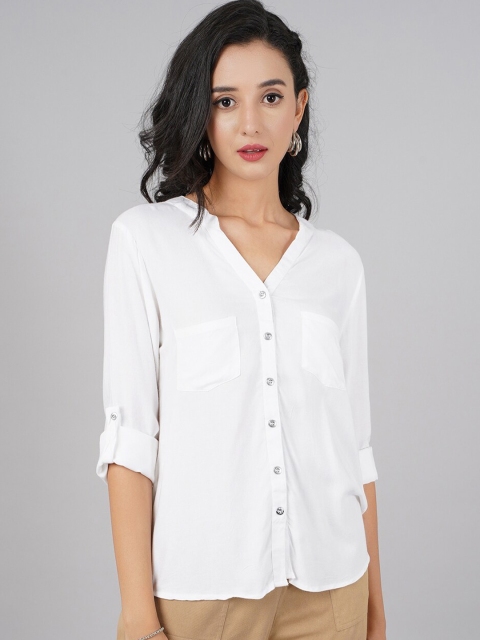 

DressBerry Women White Original Casual Shirt