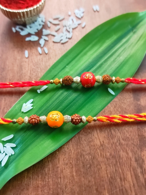 

CRAYTON Set of 2 Red & Yellow Rakhi
