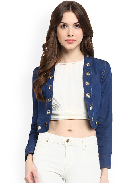 

StyleStone Women Blue Denim Short Shrug