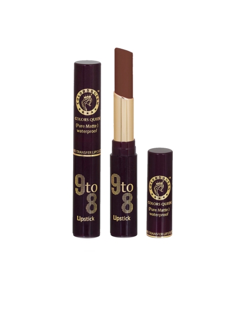 

Colors Queen 9 To 8 Pure Matte Non-Transfer Matte Lipstick - Baby Brown 06 4 g