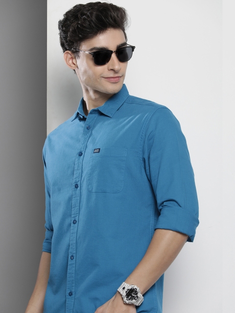 

The Indian Garage Co Men Blue Cotton Casual Shirt
