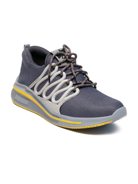 

Absolutee Shoes Men Grey Striped Sneakers
